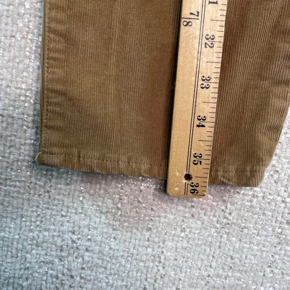 J.Crew‎ Vintage Slim Straight Corduroy Pants Womens 27 Khaki Tan Mid Rise Casual